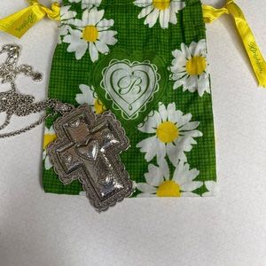17” beautiful Brighton cross necklace. Brighton pouch included. Worn once.